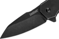 Couteau pliant Kershaw Gravel KS.2065 manche en acier à la finition blackwashed 8,9cm
