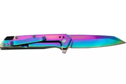 Couteau pliant Kershaw Misdirect KS.1365RBW manche en acier inoxydable rainbow 10,1cm