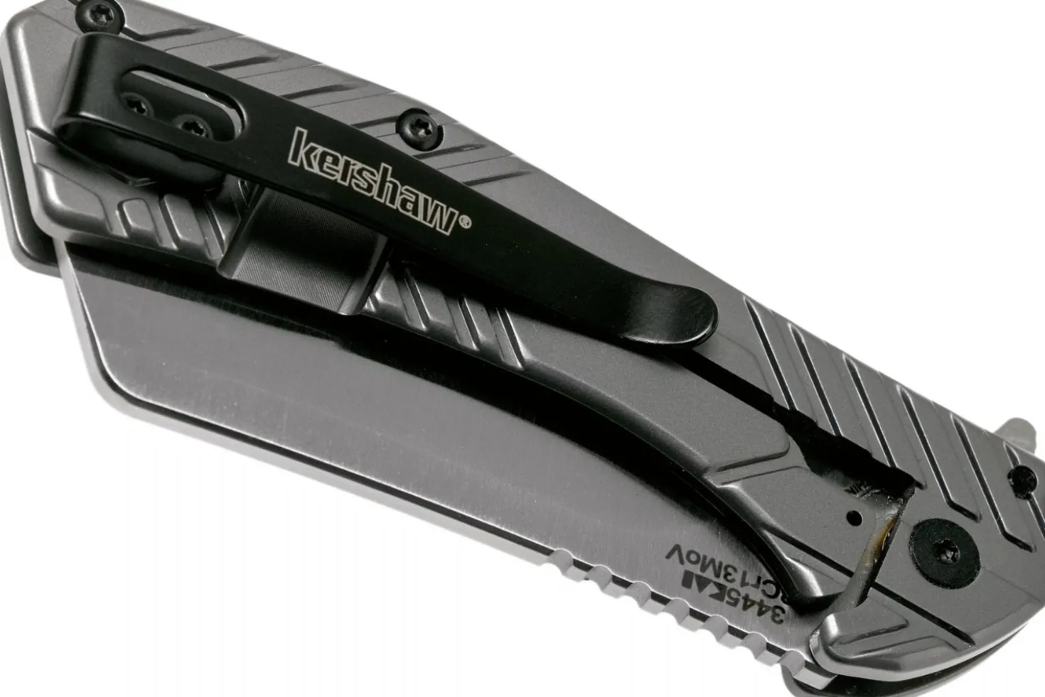 Couteau pliant Kershaw Static KS.3445 manche en acier gris 9,8cm