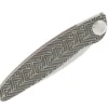 Couteau pliant K2.09M manche bois de violette et acier décor labyrinthe 11,5cm