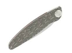 Couteau pliant K2.09M manche bois de violette et acier décor labyrinthe 11,5cm