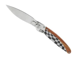 Couteau pliant K2.12M manche sandwalwood et acier décor racing 11,5cm