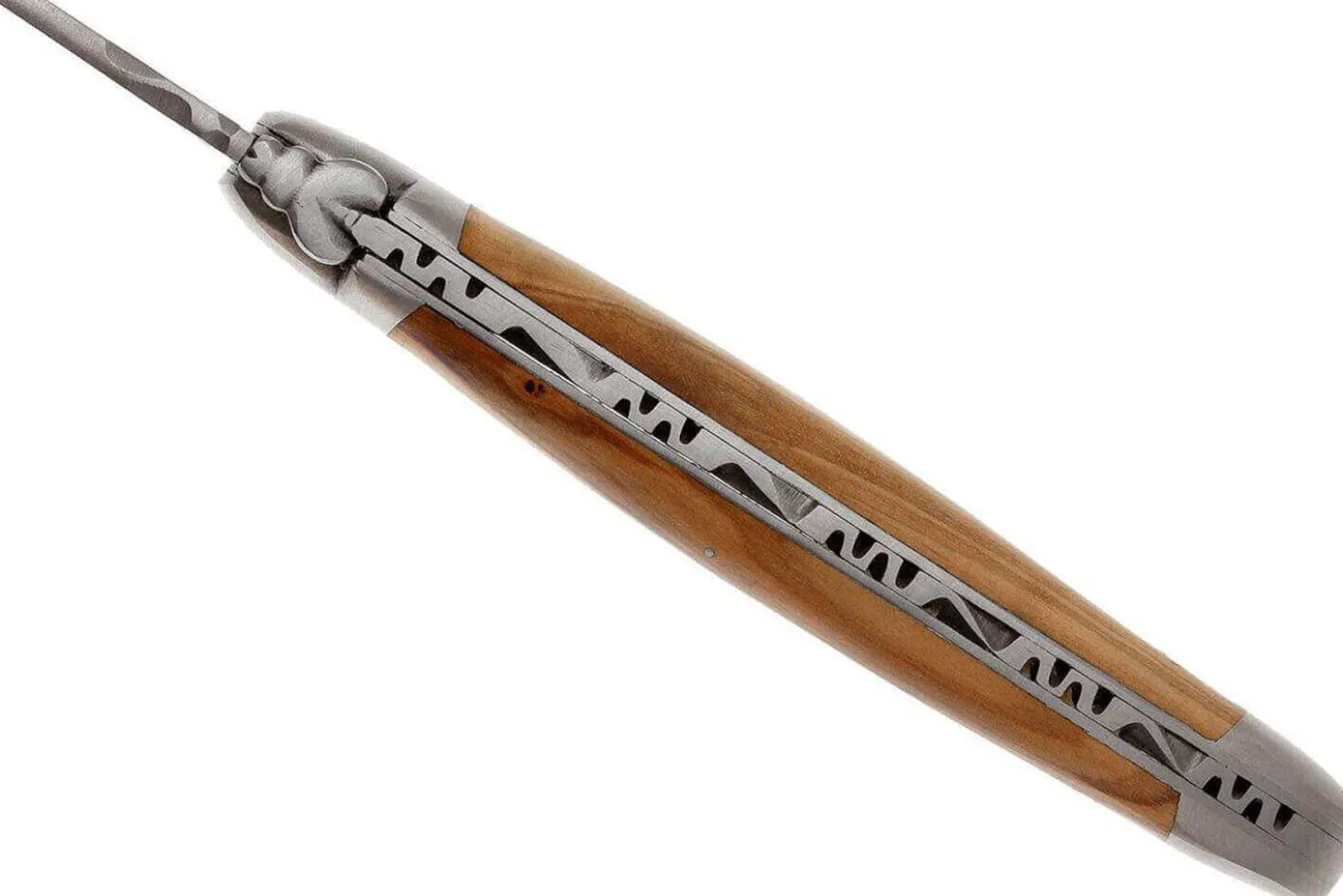 Couteau pliant Laguiole en Aubrac en olivier manche 12cm