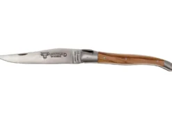 Couteau pliant Laguiole en Aubrac en olivier manche 12cm