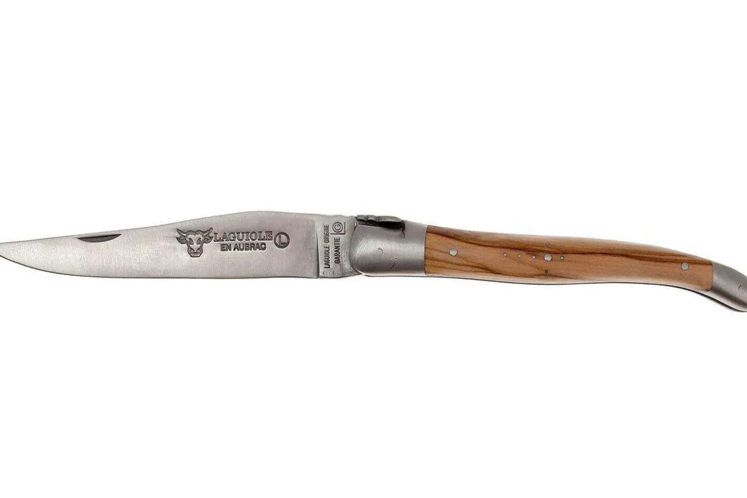Couteau pliant Laguiole en Aubrac en olivier manche 12cm