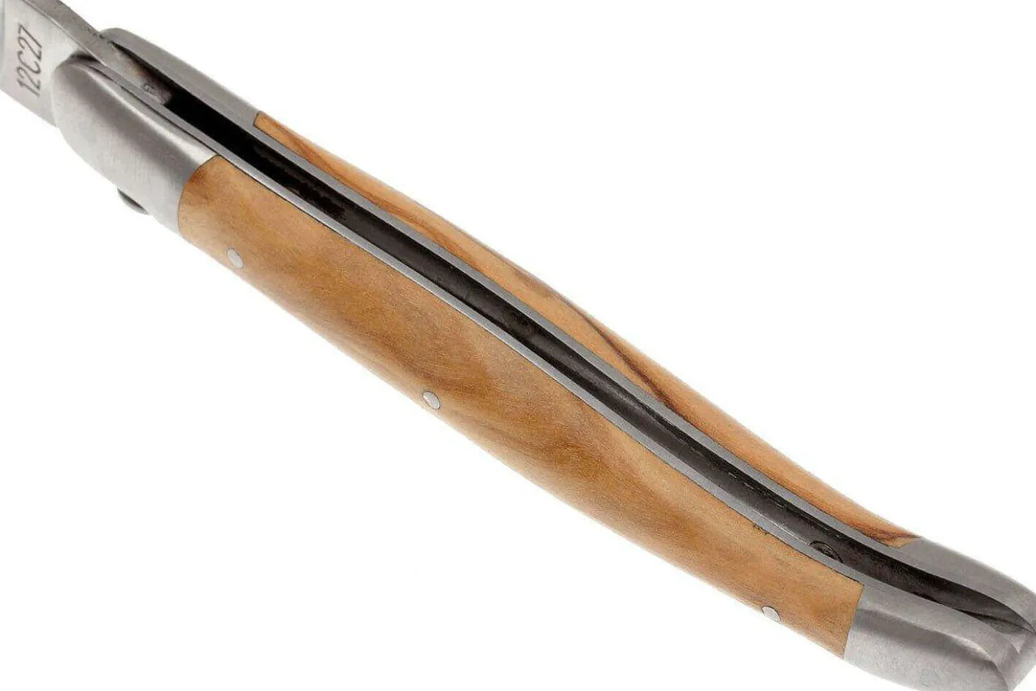 Couteau pliant Laguiole en Aubrac en olivier manche 12cm