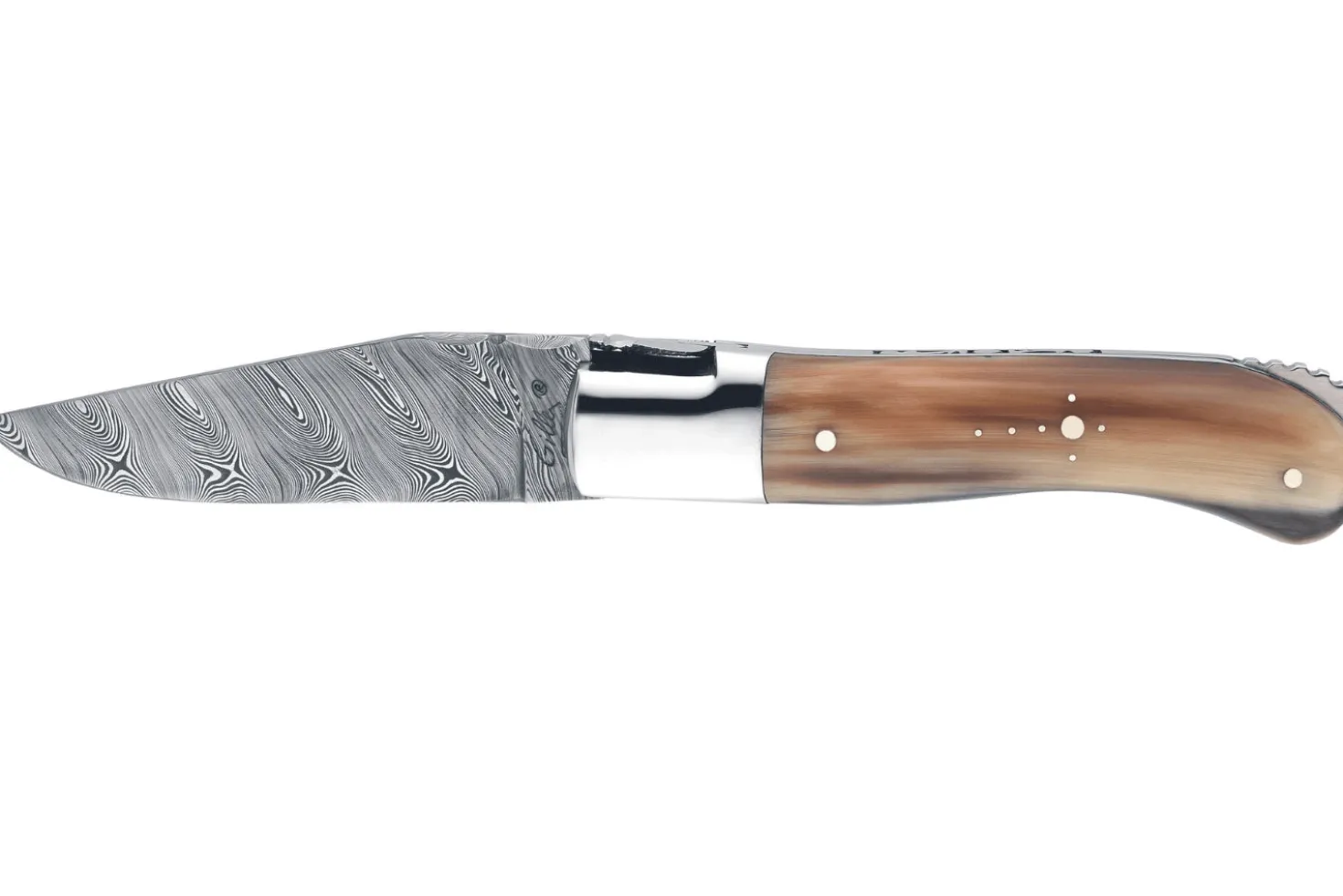Couteau pliant Laguiole GILLES 9781 manche en pointe de corne 10,5cm