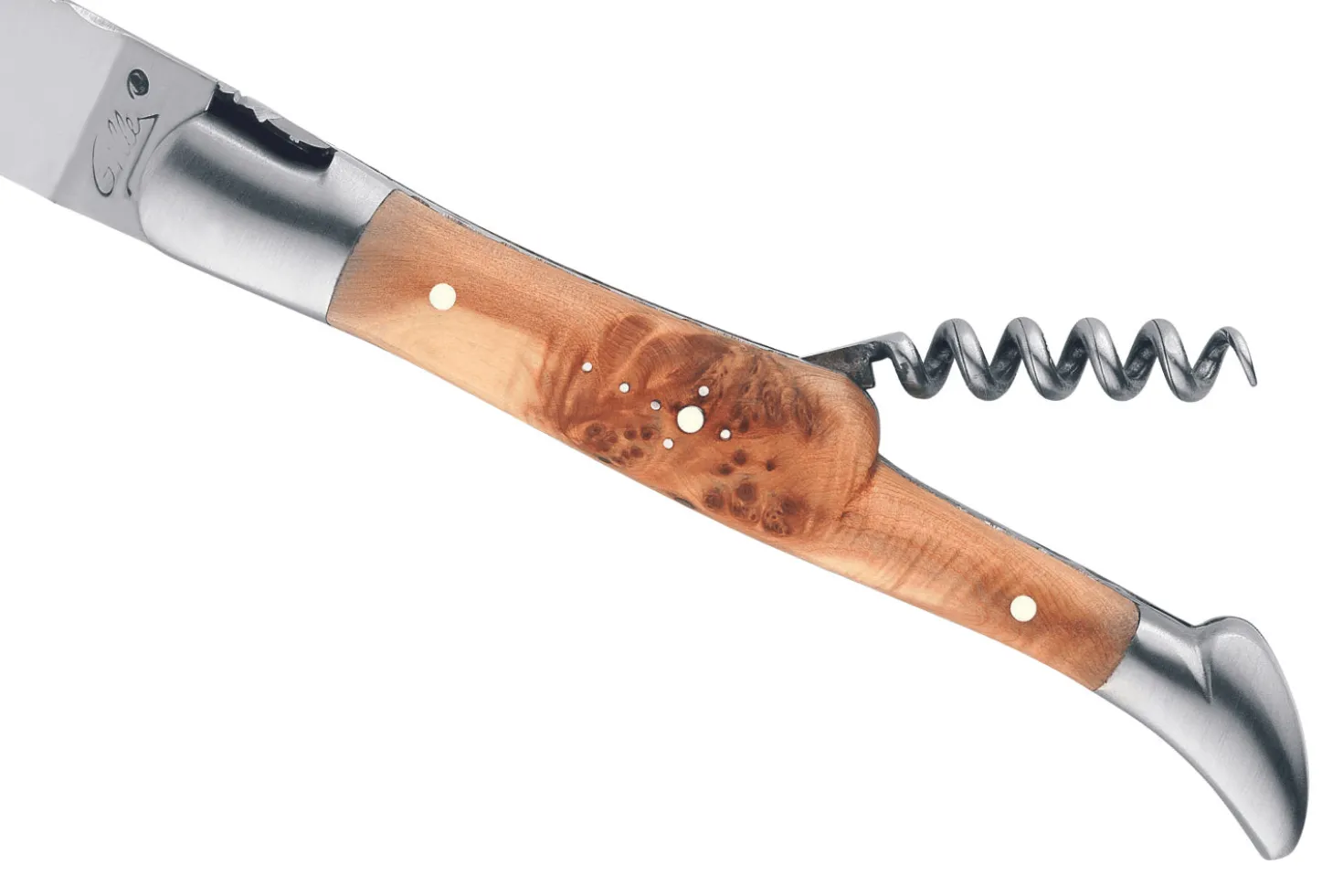 Couteau pliant Laguiole GILLES 8612 manche genévrier 12cm avec tire-bouchon
