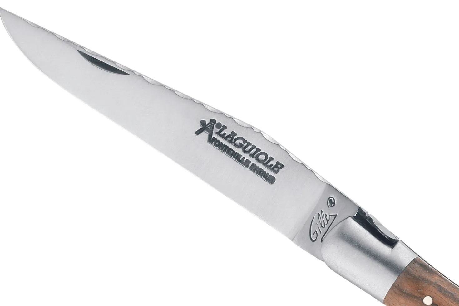 Couteau pliant Laguiole GILLES 8672 manche noyer 12cm avec tire-bouchon