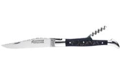 Couteau pliant Laguiole GILLES 8692 manche corne de buffle brute 12cm avec tire-bouchon