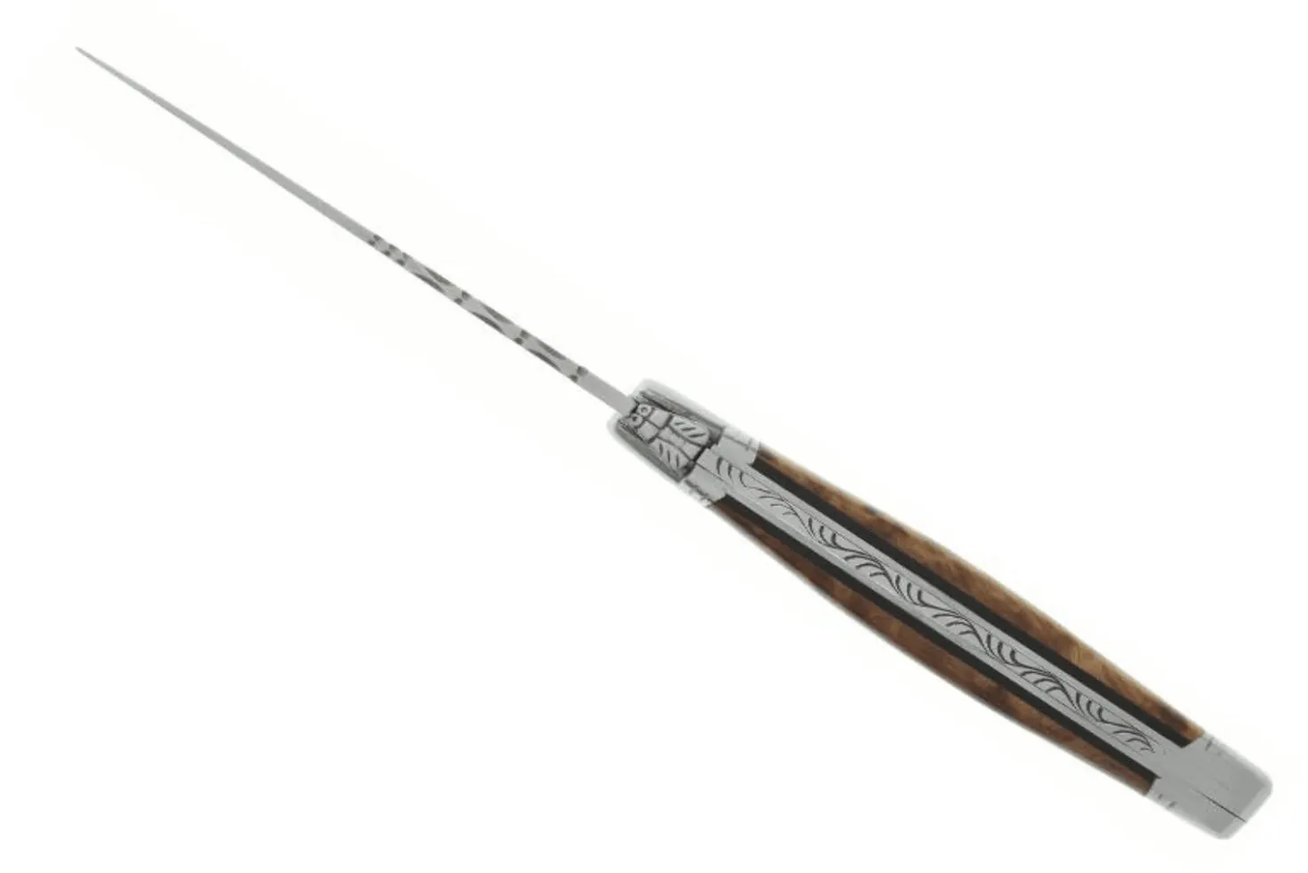 Couteau pliant Laguiole LE FIDELE acier Sandvik manche bois de thuya 12cm