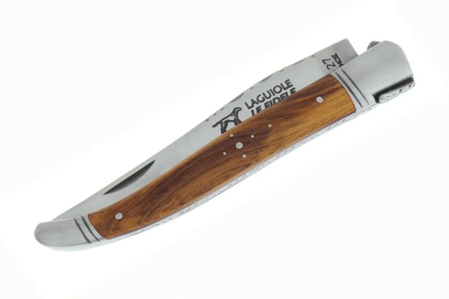 Couteau pliant Laguiole LE FIDELE acier Sandvik manche bois de pistachier 12cm