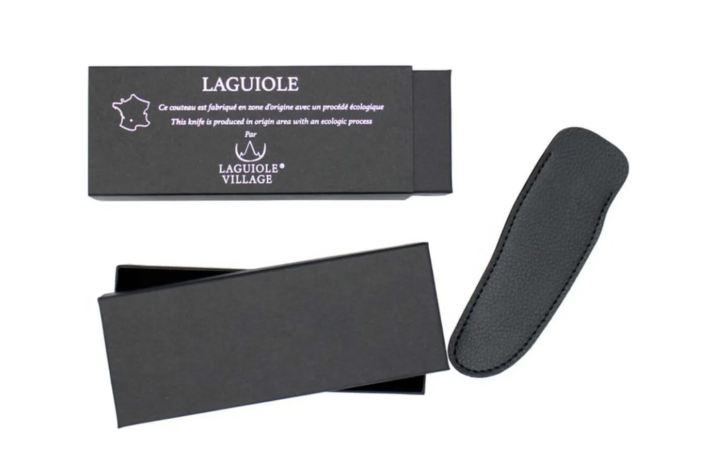 Couteau pliant Laguiole Village manche en genévrier 12cm avec mitre