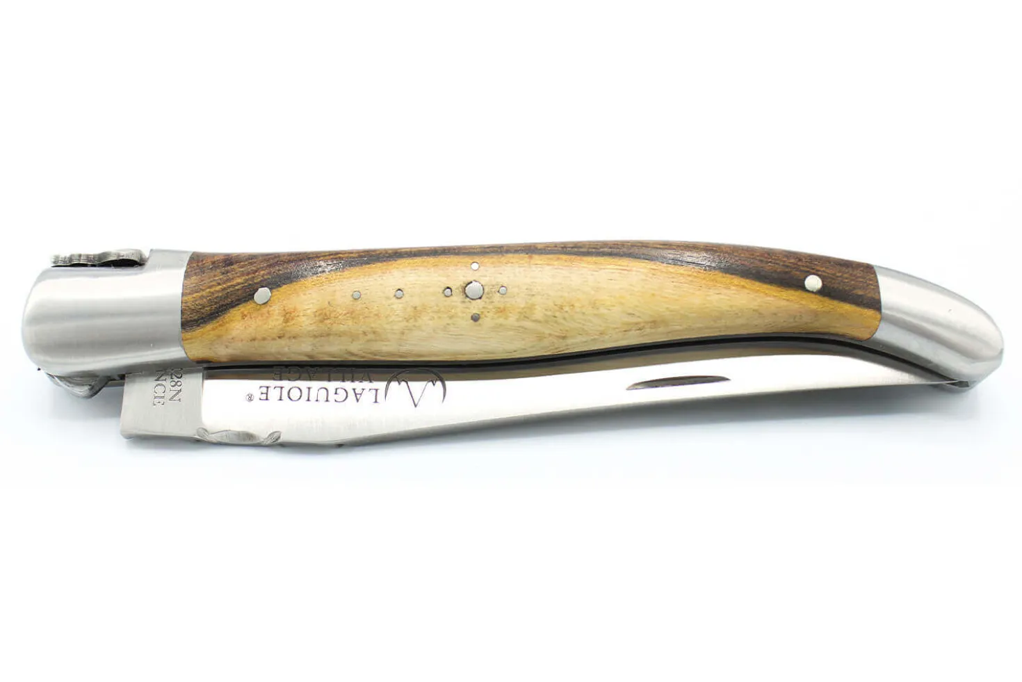 Couteau pliant Laguiole Village manche en pistachier 12cm avec mitre