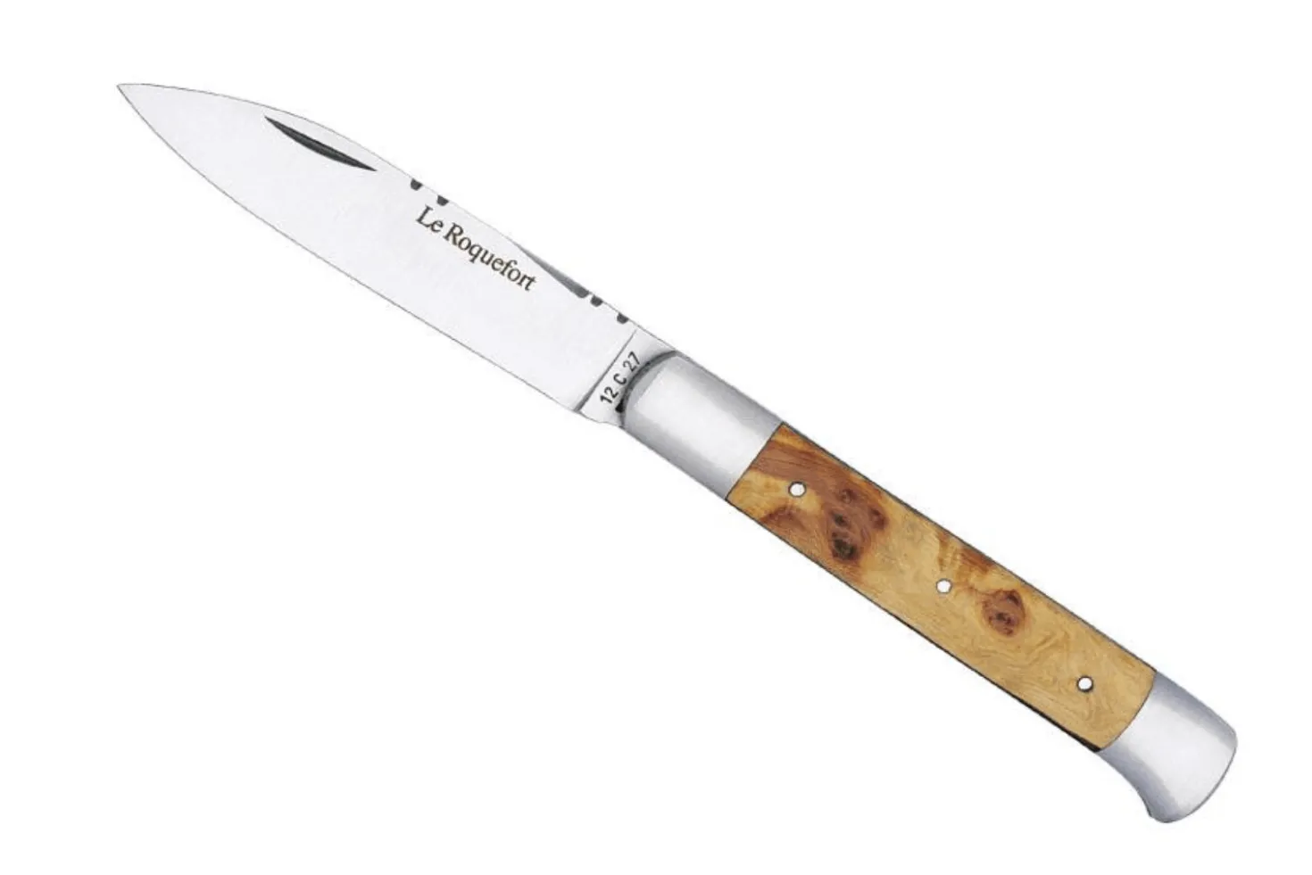 Couteau pliant LE FIDELE Le Roquefort acier Sandvik manche genévrier 11,5cm