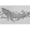 Couteau pliant Le Fidèle 20/20 en bouleau stabilisé bleu 10,8cm lame décor baleine
