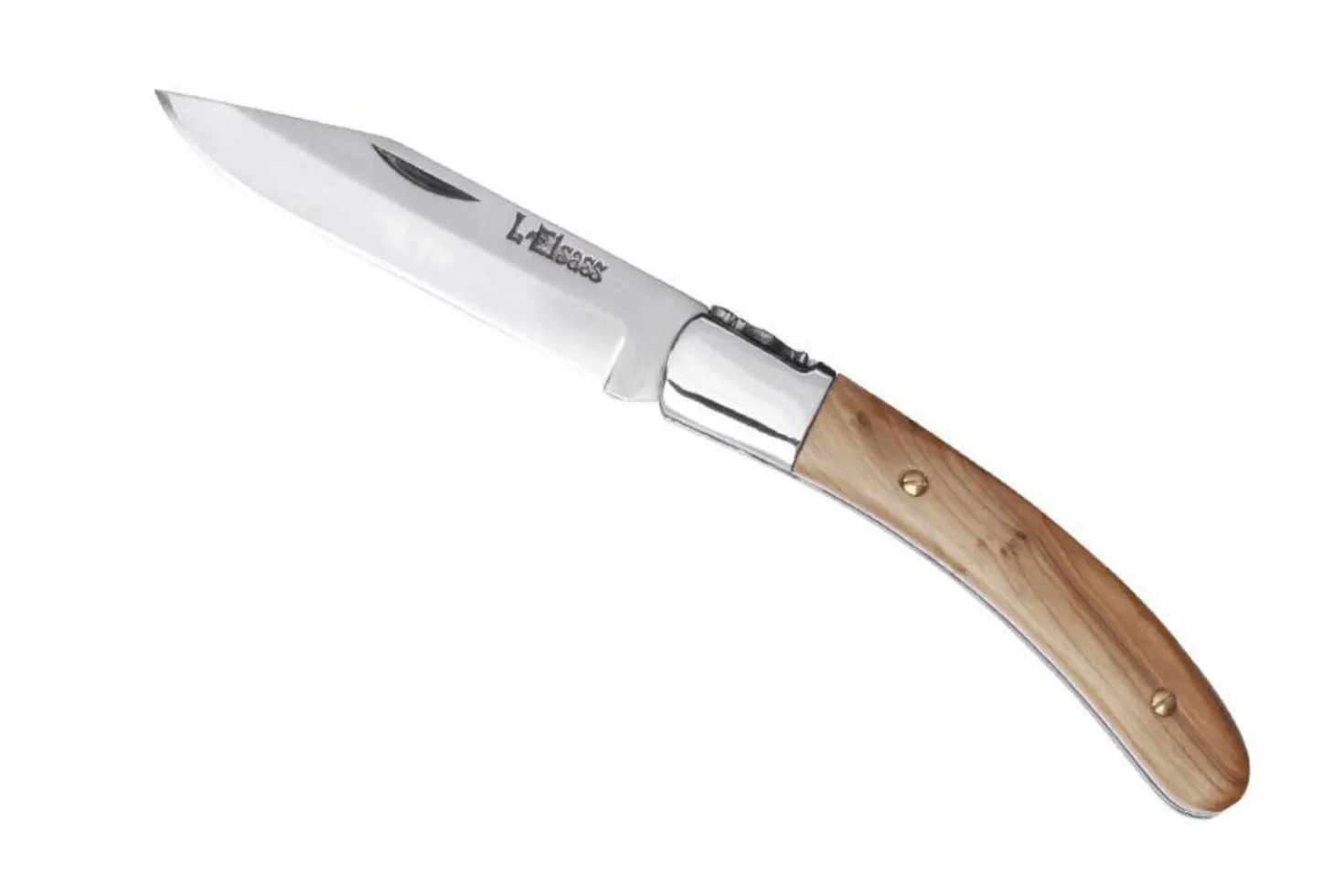 Couteau pliant L'Elsass acier inox Z100 manche bois de genévrier 11cm