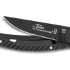 Couteau pliant Le Thiers Liner Lock Claude Dozorme acier noir manche façon carbone 10,5cm