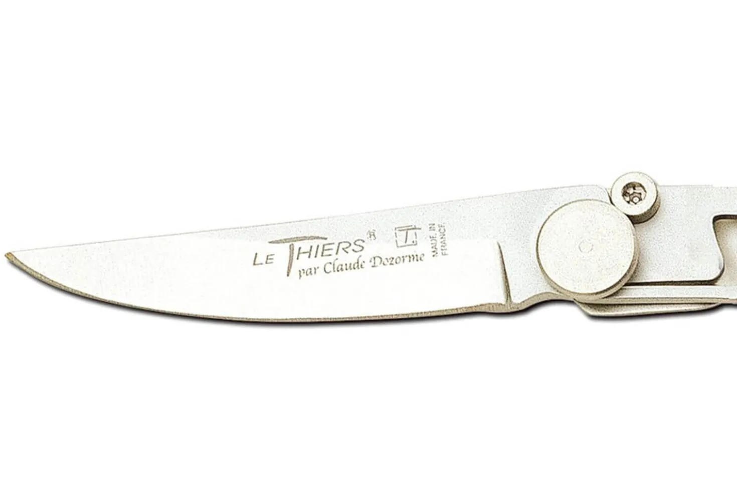 Couteau pliant Le Thiers Liner Lock Claude Dozorme tout inox 10,5cm