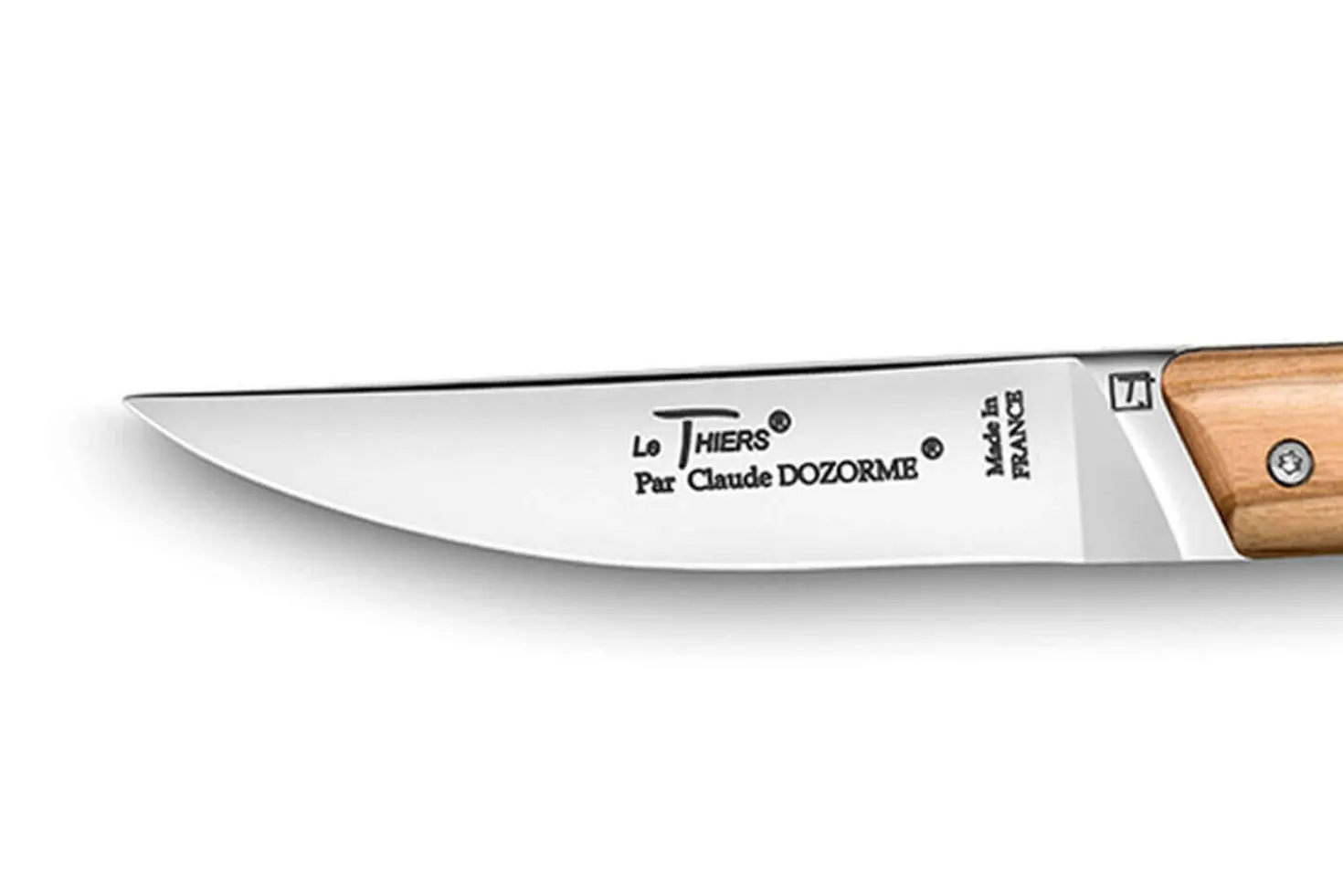 Couteau pliant Le Thiers Verrou Claude Dozorme manche bois d'olivier 12cm