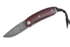 Couteau pliant LionSteel Mini acier damas manche bois de santos 8cm