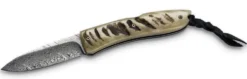 Couteau pliant LionSteel Opera acier damas manche 10cm + lacet