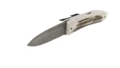 Couteau pliant LionSteel Opera acier damas manche 10cm + lacet
