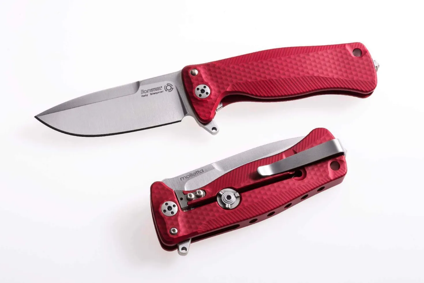 Couteau pliant LionSteel SR22 manche alu 10cm pic brise-vitre