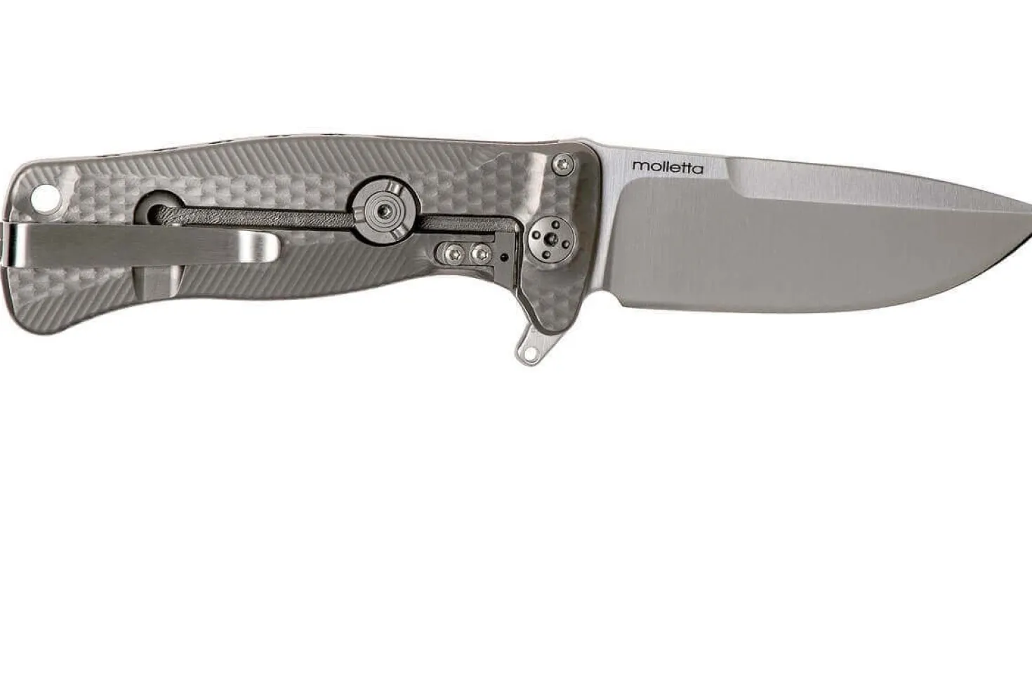 Couteau pliant LionSteel SR22 manche titanium 10cm pic brise-vitre