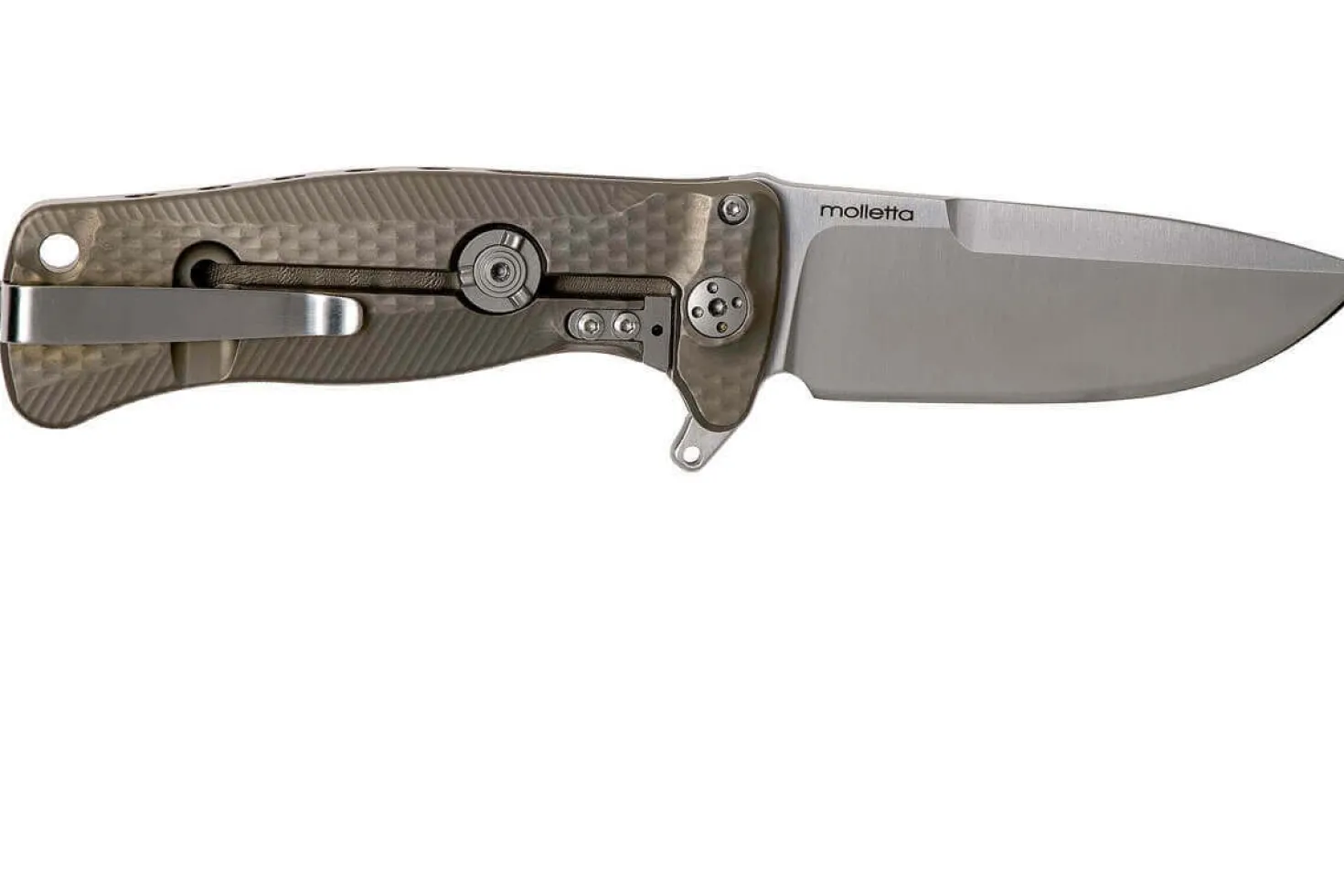Couteau pliant LionSteel SR22 manche titanium 10cm pic brise-vitre