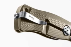 Couteau pliant LionSteel SR11 manche titanium 12cm pic brise-vitre + étui cuir