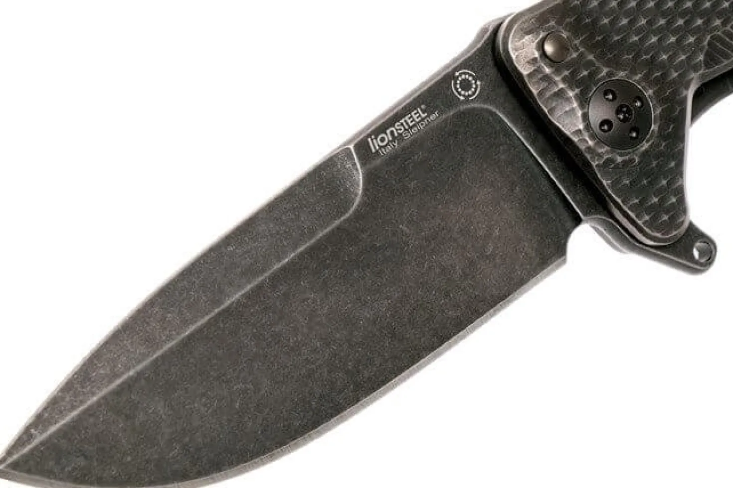 Couteau pliant LionSteel SR11 manche titanium 12cm pic brise-vitre + étui cuir