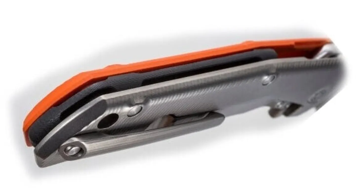 Couteau pliant LionSteel Tre manche G10 / titanium 10cm