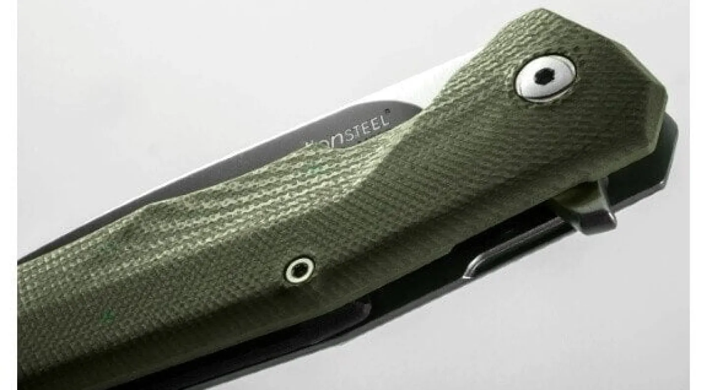 Couteau pliant LionSteel Tre manche G10 / titanium 10cm