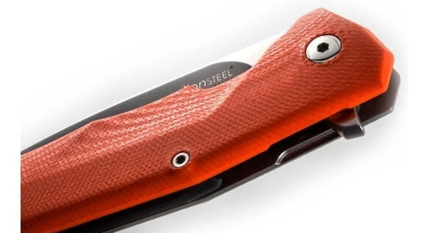 Couteau pliant LionSteel Tre manche G10 / titanium 10cm