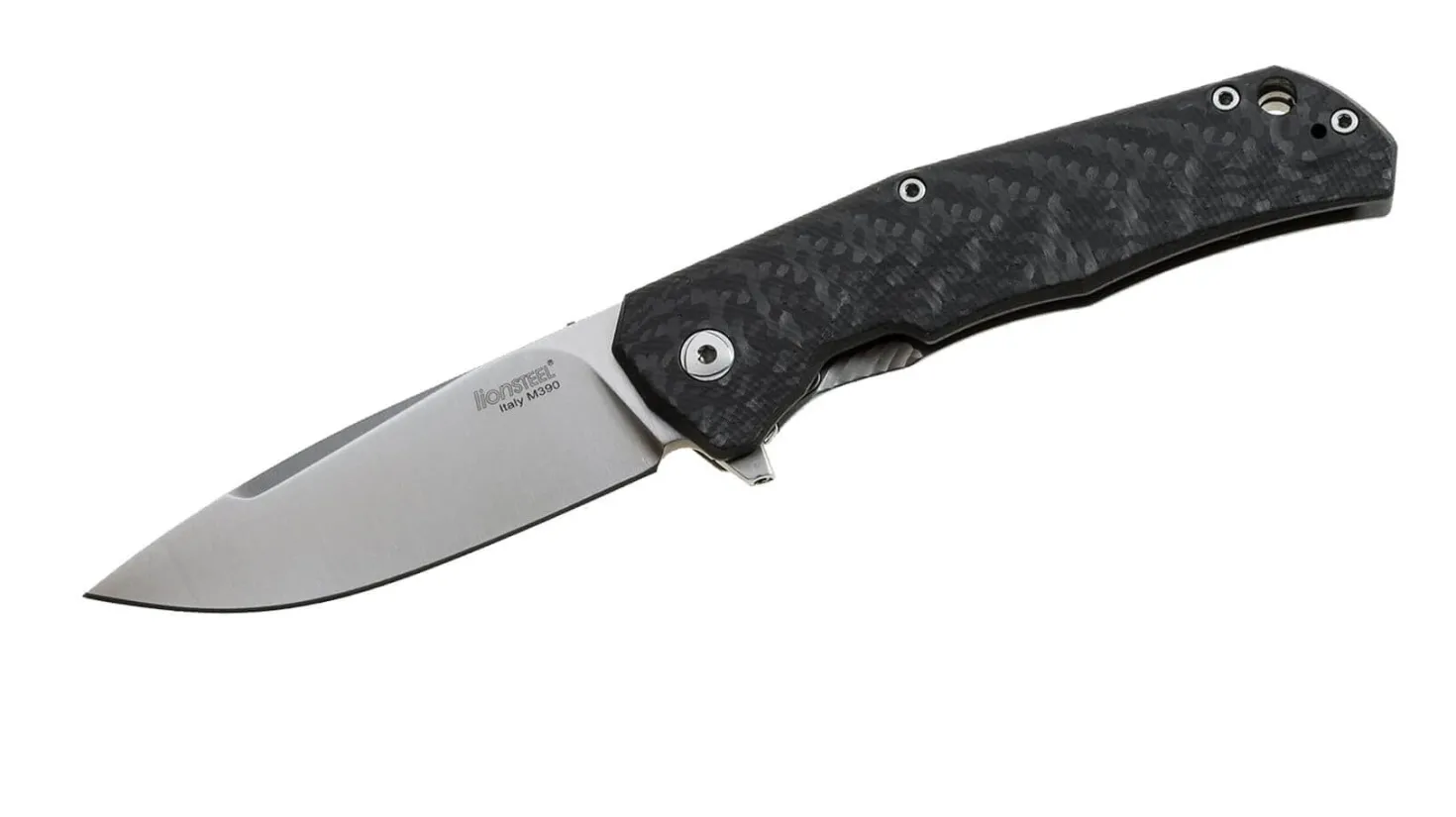 Couteau pliant LionSteel Tre manche 10cm + coffret bois