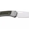 Couteau pliant LionSteel Twain TW-GYCVG manche 10,5cm en titanium gris et micarta vert