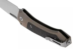 Couteau pliant LionSteel Twain TW-BRCF manche 10,5cm en titanium bronze et fibres de carbone
