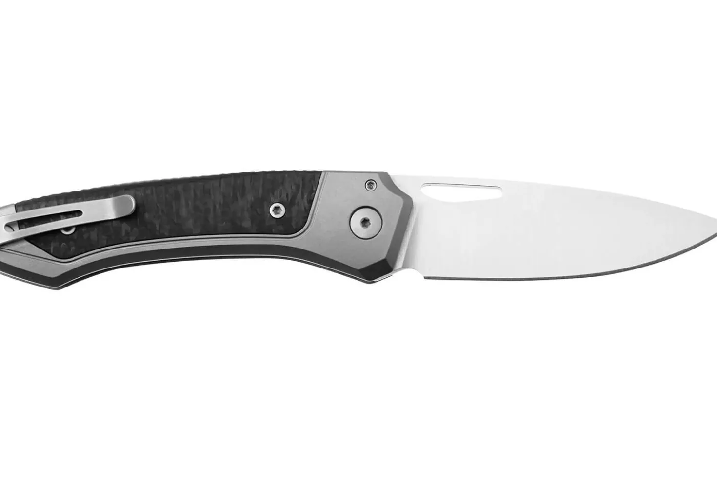Couteau pliant LionSteel Twain TW-GYCF manche 10,5cm en titanium gris et fibres de carbone