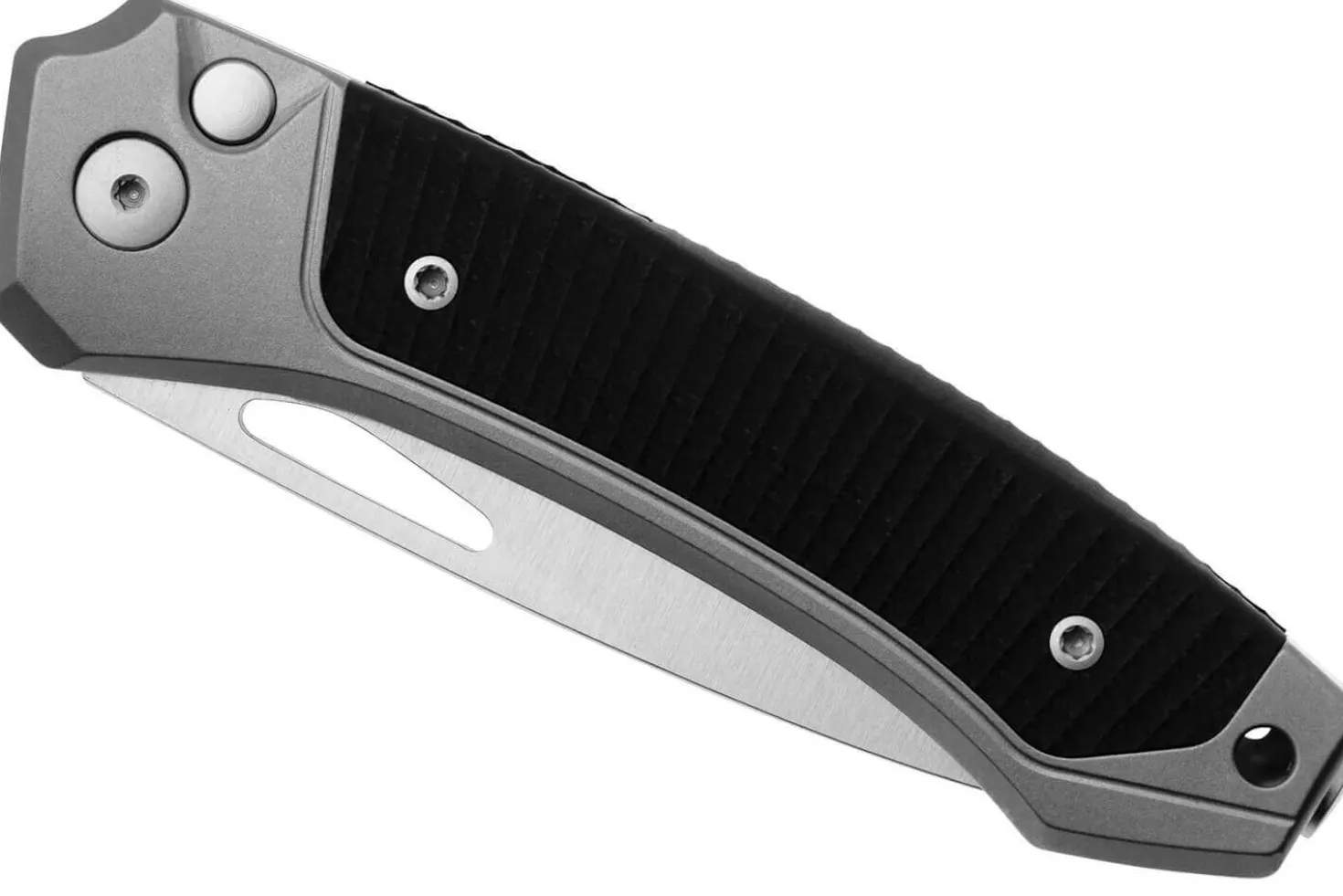 Couteau pliant LionSteel Twain TW-GYGBK manche 10,5cm en titanium gris et G10 noir