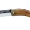 Couteau pliant Lo Pastre carbone semi-brut manche corne de bélier 12cm