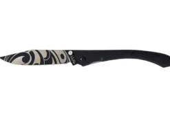 Couteau pliant LUG C63LTB2LI Tatoo noir manche en G10 et acier noir 12cm avec clip