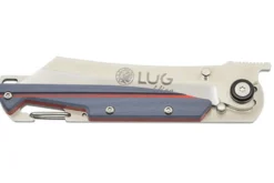 Couteau pliant LUG Higo LUSP3SHRG manche en acier et G10 gris et rouge 11cm