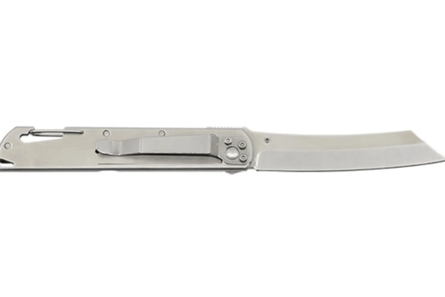 Couteau pliant LUG Higo LUSP3SHOK manche en acier et G10 kaki et orange 11cm