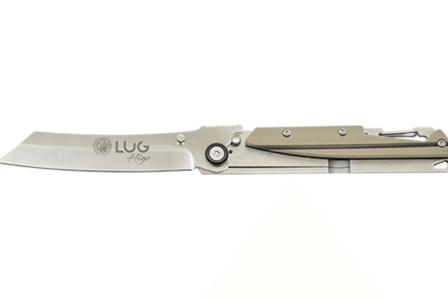 Couteau pliant LUG Higo LUSP3SHBD manche en acier et G10 désert et noir 11cm
