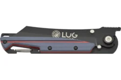 Couteau pliant LUG Higo Titanium LUSP3THRG manche en acier et G10 gris et rouge 11cm