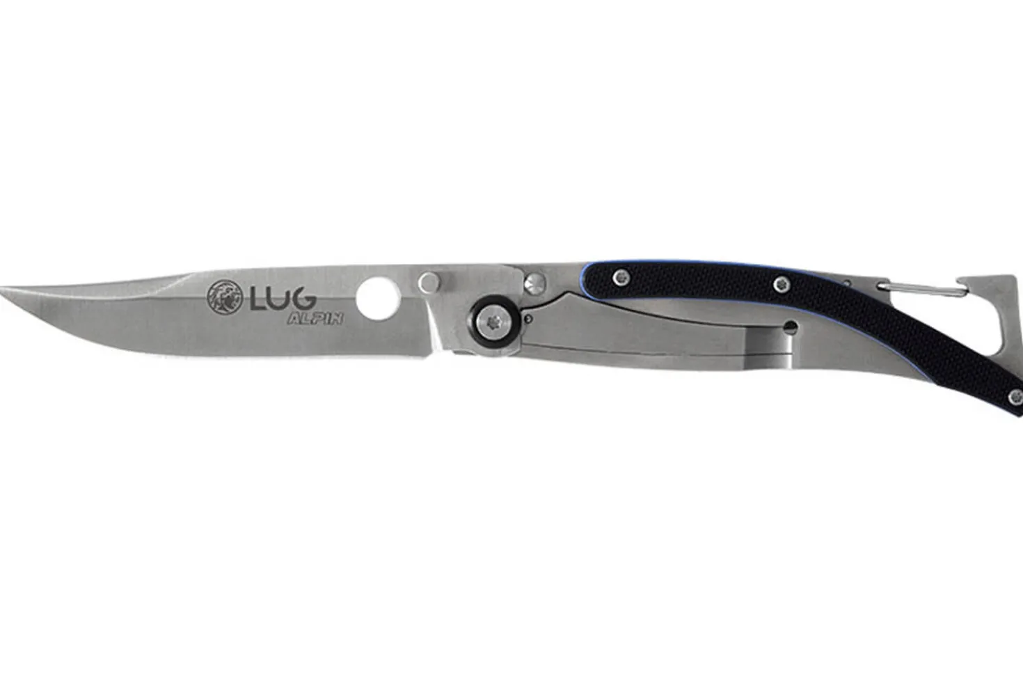 Couteau pliant Lug SP1SBB manche en G10 11cm noir et bleu avec clip