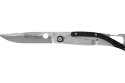 Couteau pliant Lug SP1SB noir manche en G10 et acier 11cm avec clip