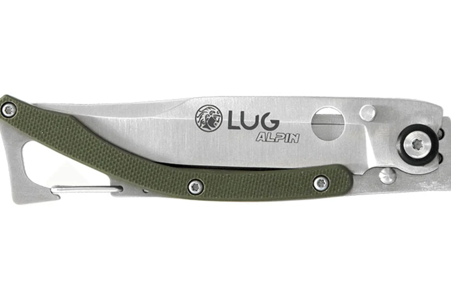 Couteau pliant Lug SP1SK kaki manche en G10 et acier 11cm avec clip