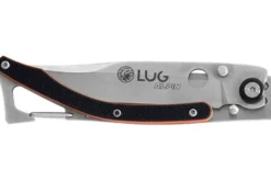 Couteau pliant LUG SP1SOB noir et orange manche en G10 et acier 11cm avec clip